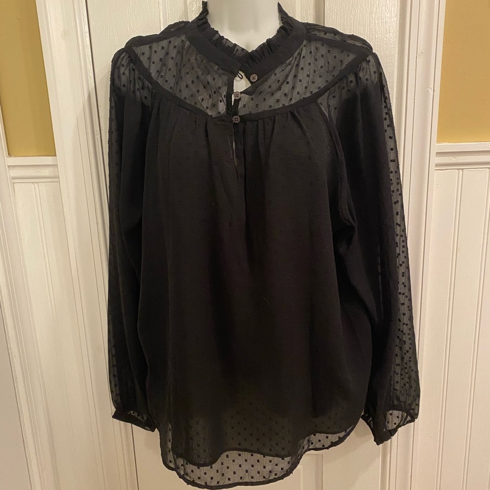 Black sheer top